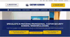 Desktop Screenshot of customscreens.com.au